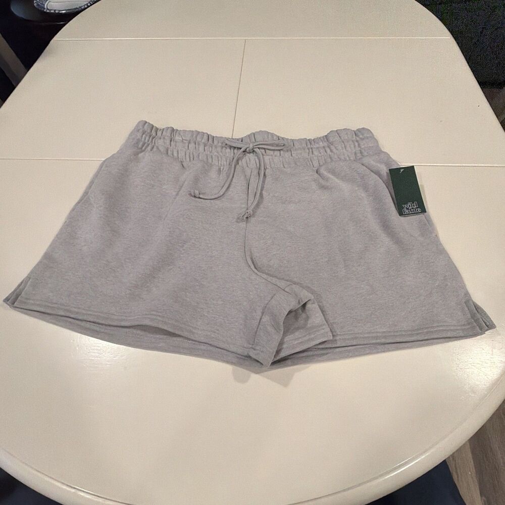 Wild Fable Women's Pull-On Perfect Fleece Shorts Light Gray Size XL NWT